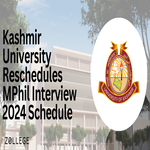 Kashmir University Reschedules MPhil Interview 2024 Schedule